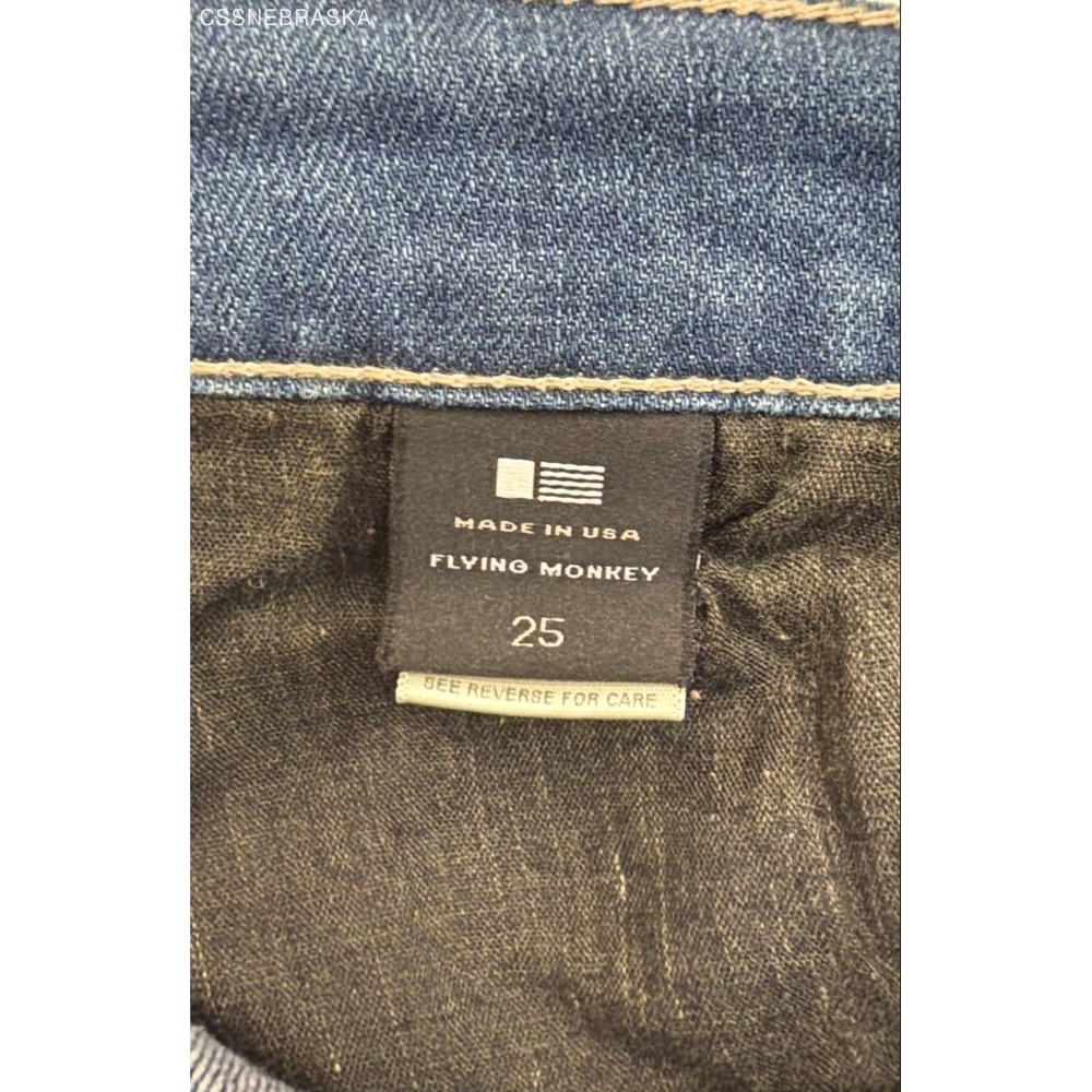 Flying Monkey Blue womens skinny bootcut wide-leg designs. - Size 25 - Picture 9 of 11